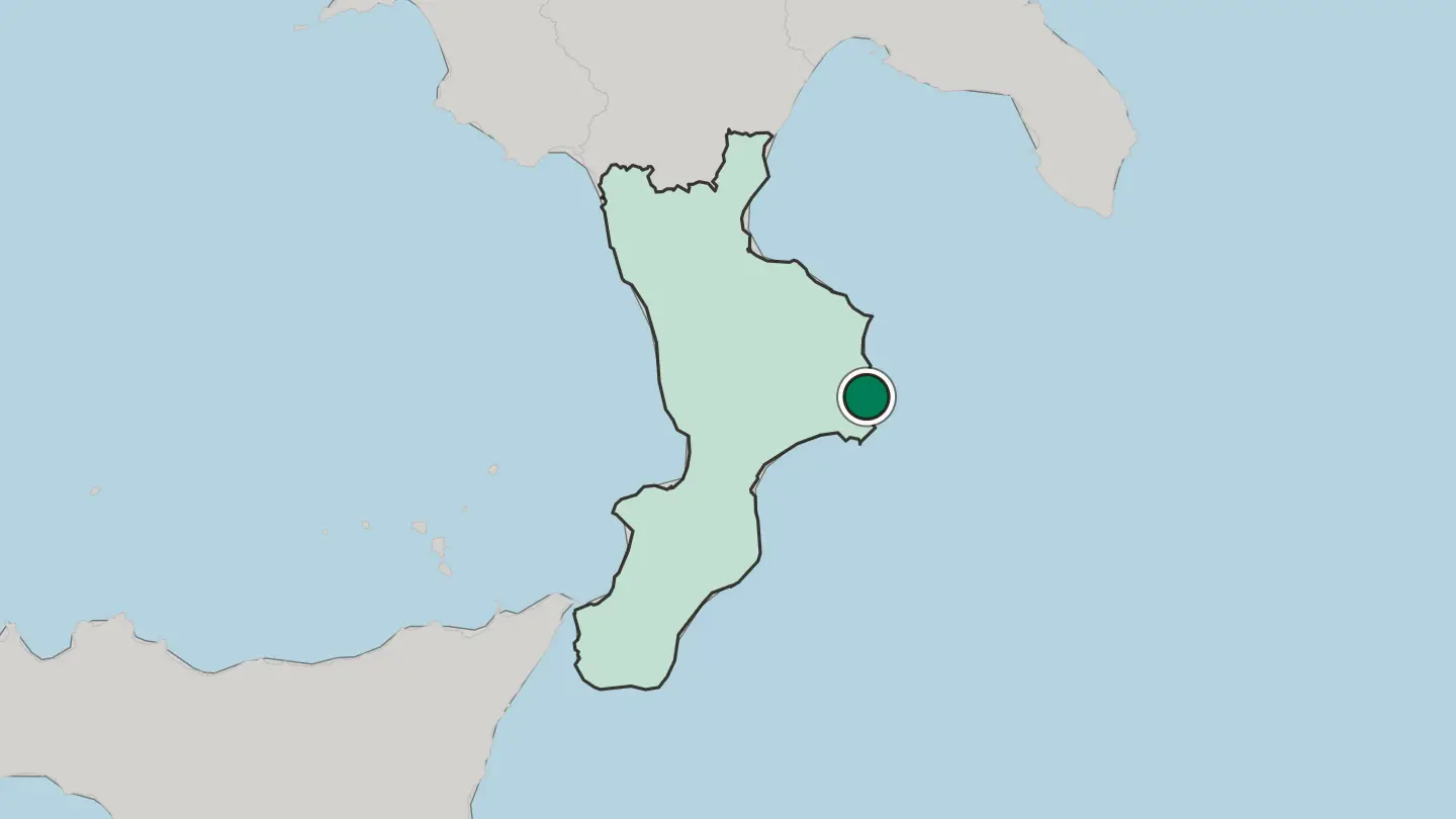 Map of Crotone in Italy
