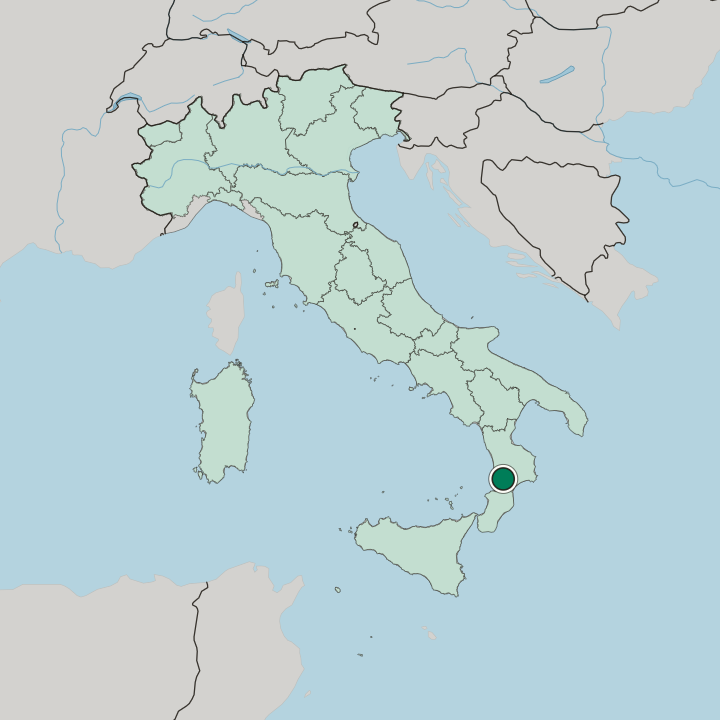Map showing Lamezia Terme — In Italy