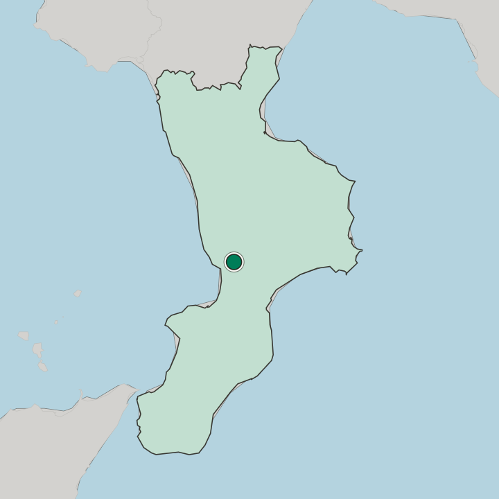 Map showing Lamezia Terme — In Calabria