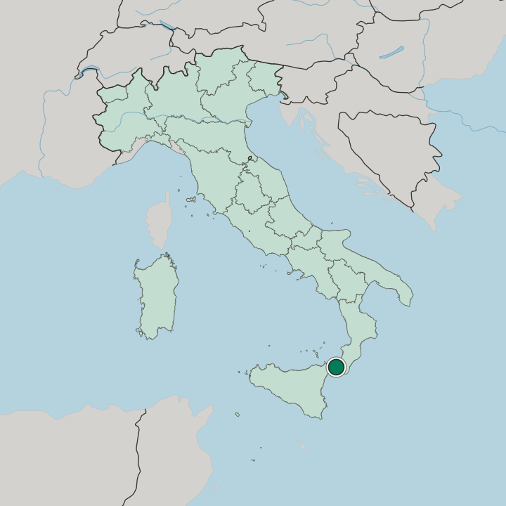 Map showing Reggio Calabria — In Italy