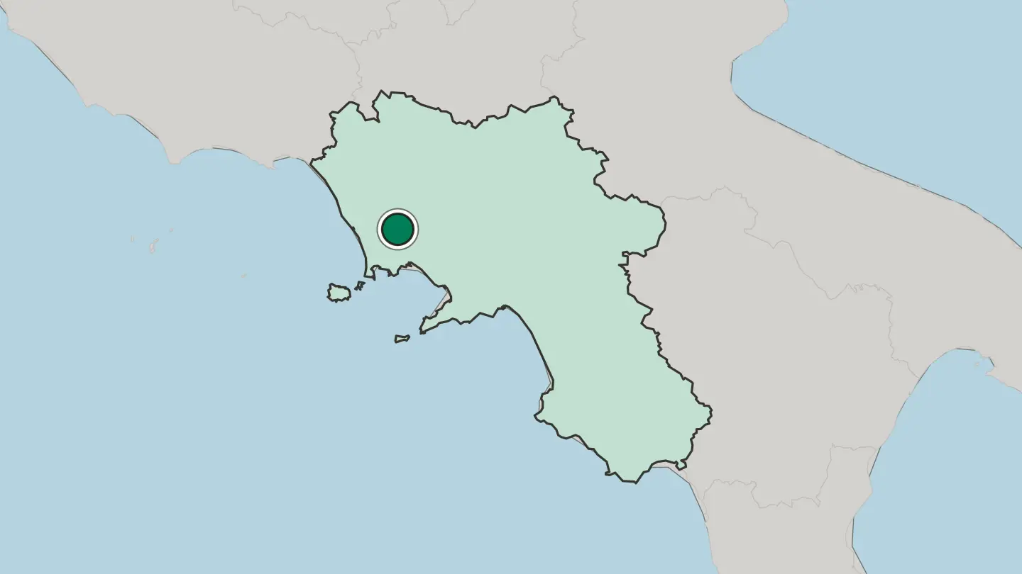 Map of Aversa in Italy