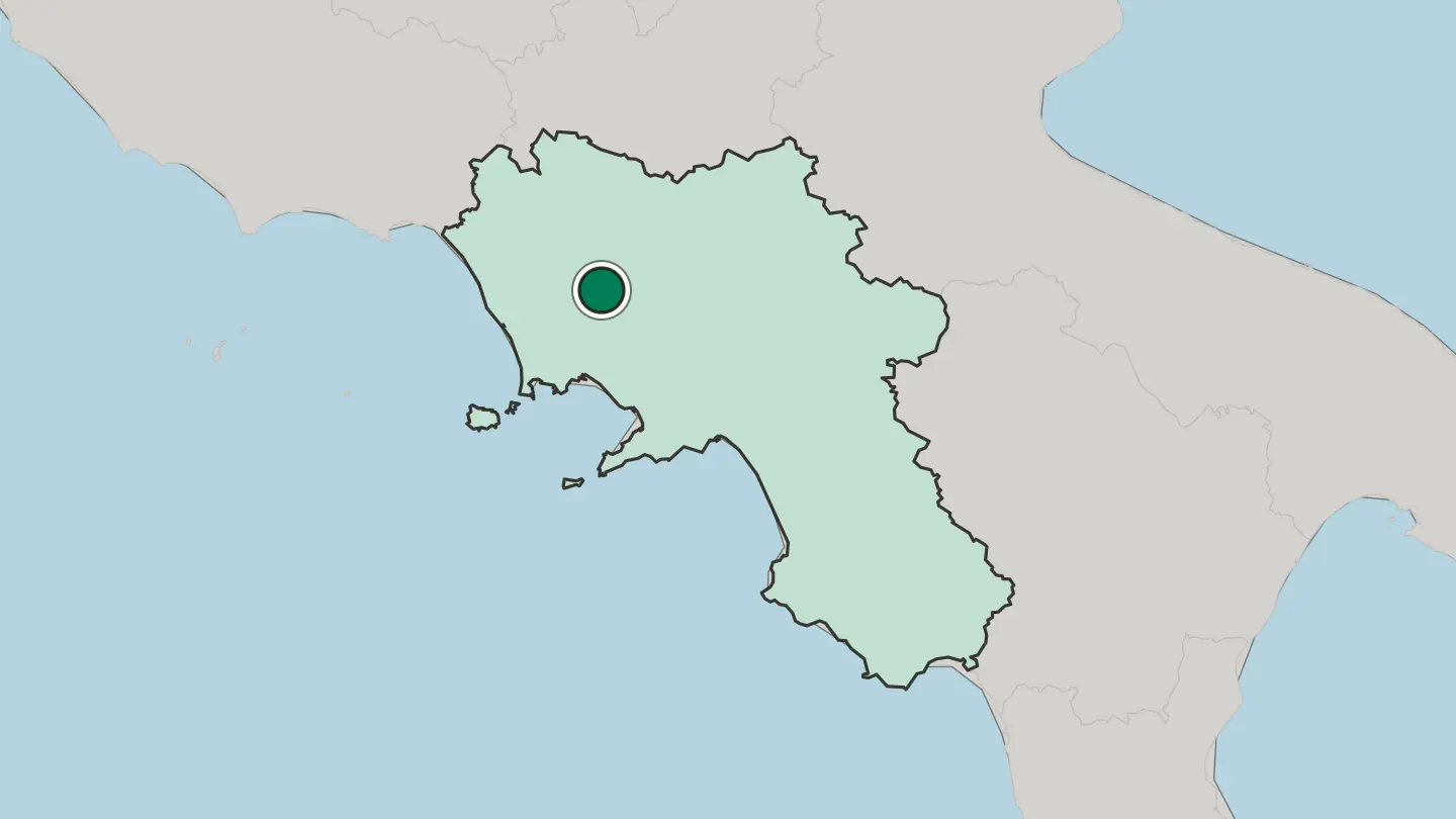 Map of Caserta in Italy