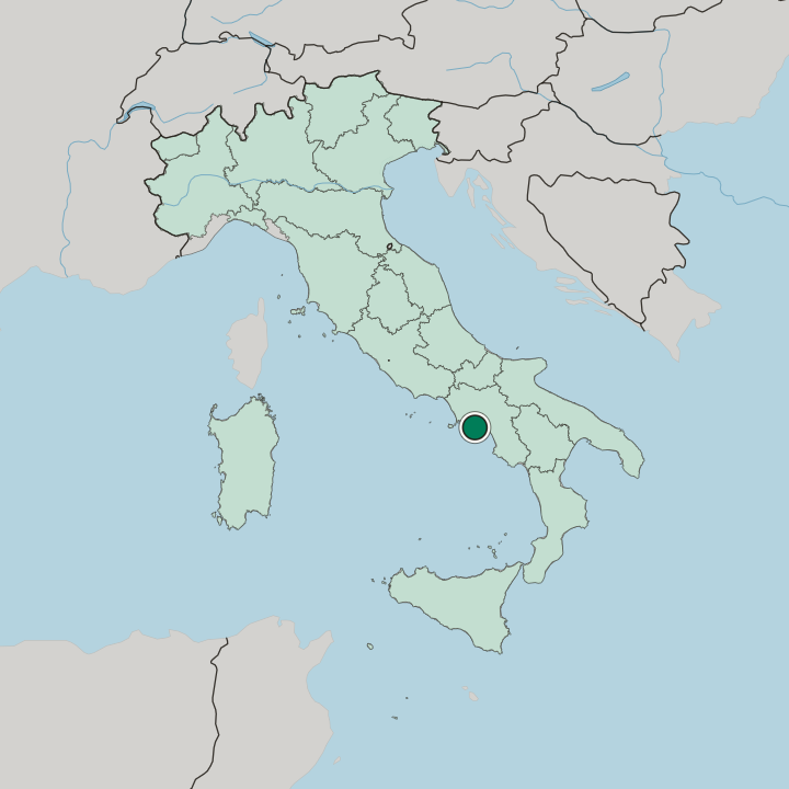 Map showing Castellammare di Stabia — In Italy