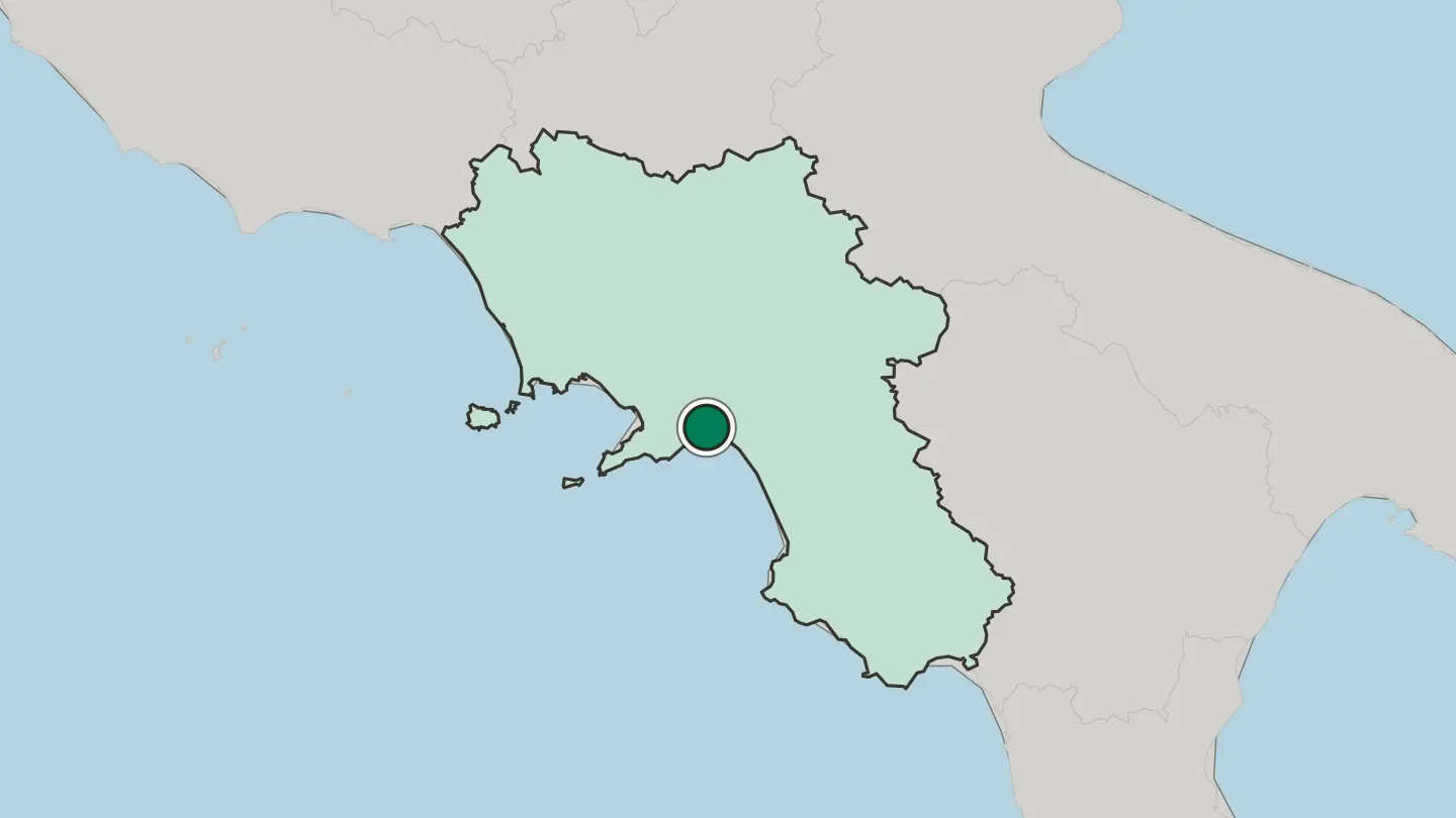 Map of Cava Dè Tirreni in Italy