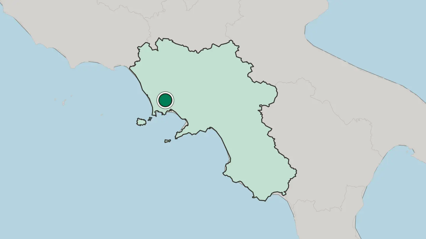 Map of Giugliano in Campania in Italy