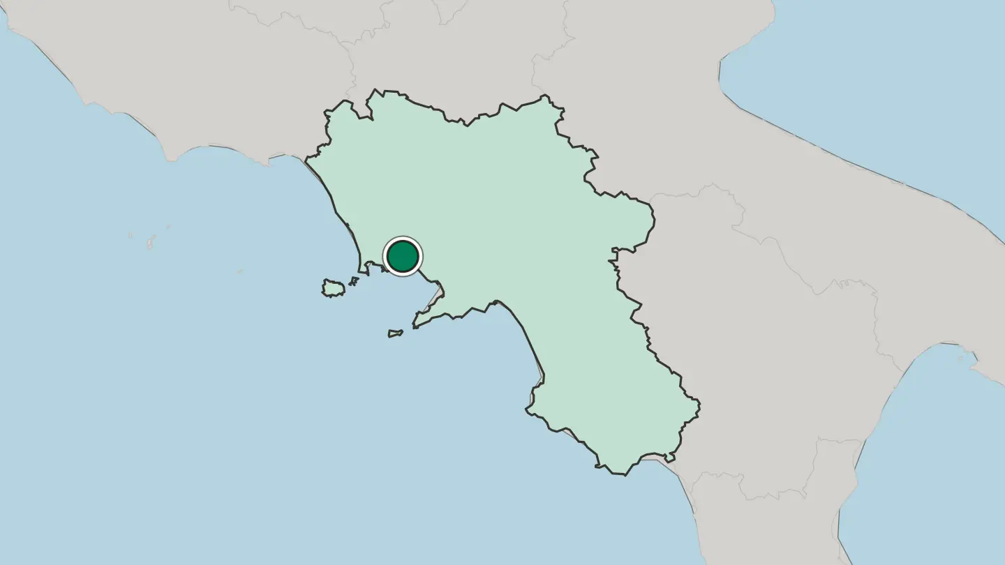 Map of Naples in Italy