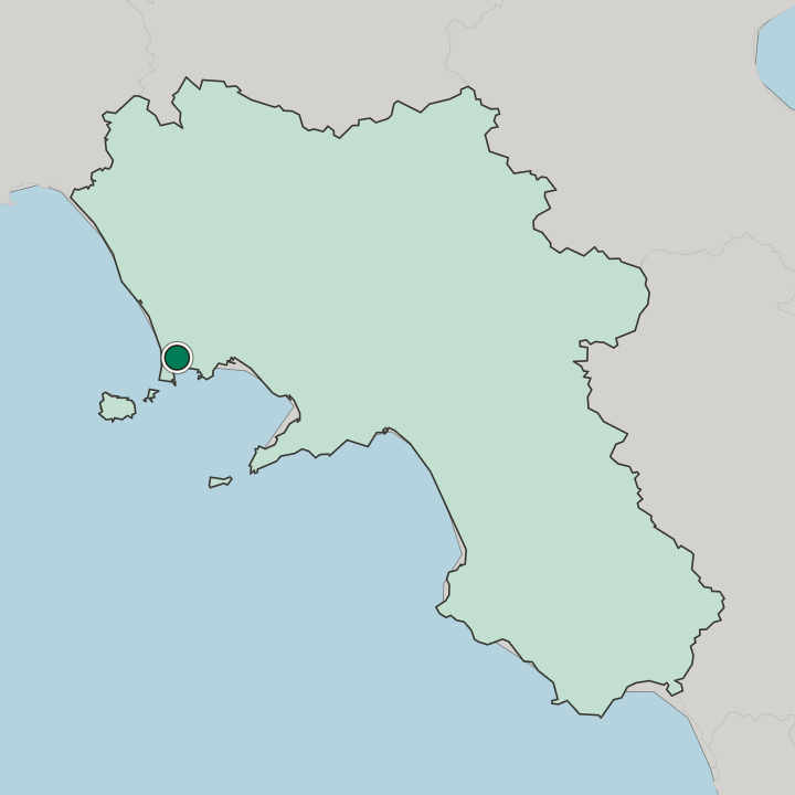 Map showing Pozzuoli — In Campania