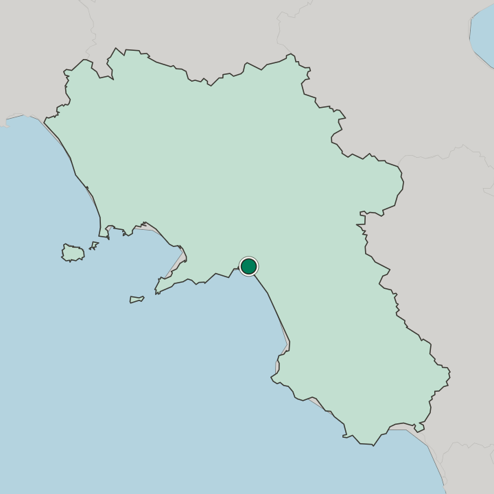 Map showing Salerno — In Campania