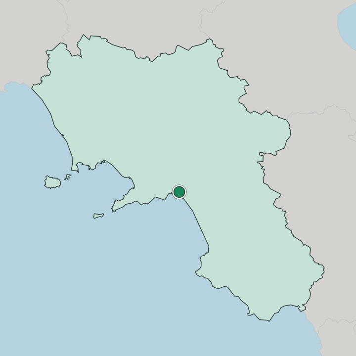 Map showing Salerno — In Campania