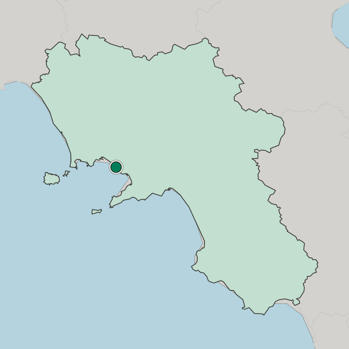 Map showing Torre del Greco — In Campania