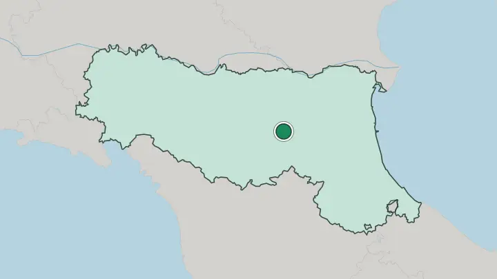Map of Bologna in Italy