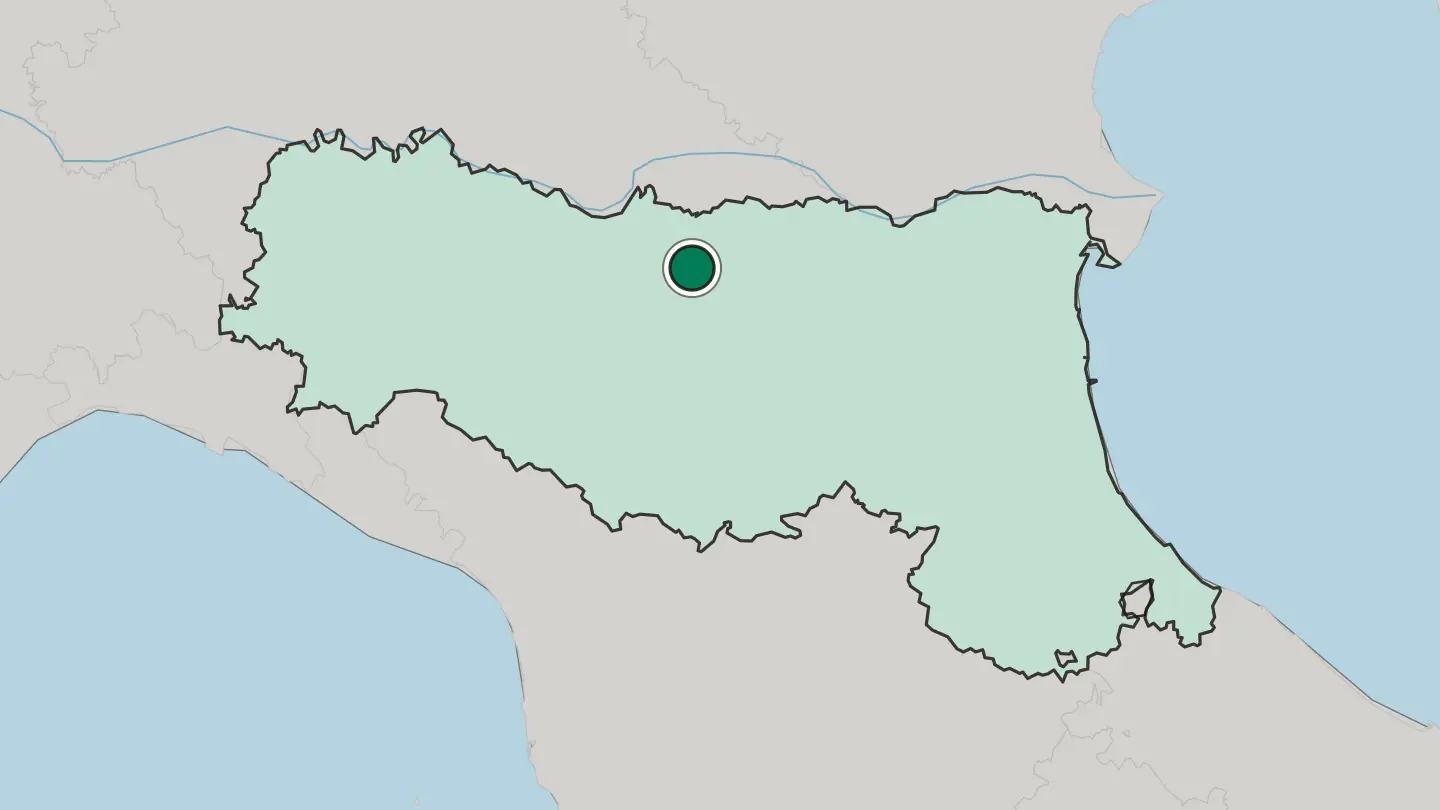 Map of Carpi in Italy