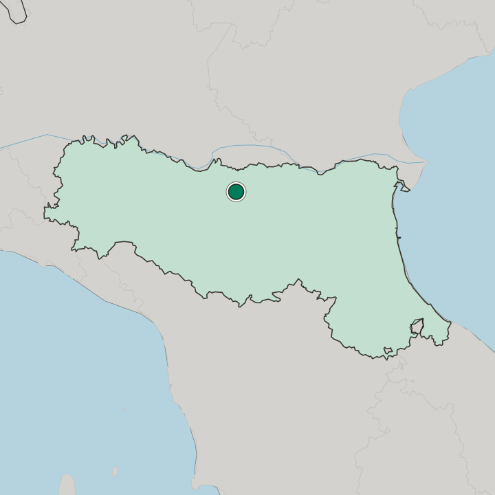 Map showing Carpi — In Emilia-Romagna
