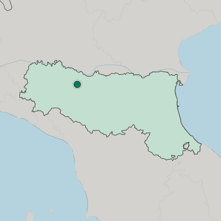 Map showing Parma — In Emilia-Romagna