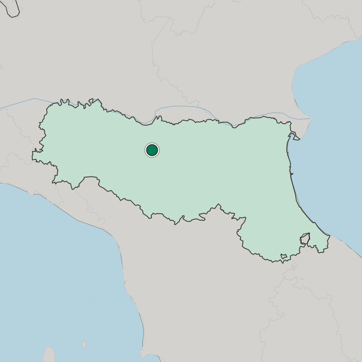 Map showing Reggio nell'Emilia — In Emilia-Romagna