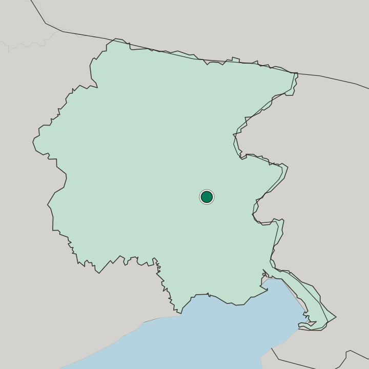 Map showing Udine — In Friuli Venezia Giulia
