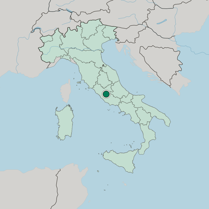 Map showing Guidonia Montecelio — In Italy