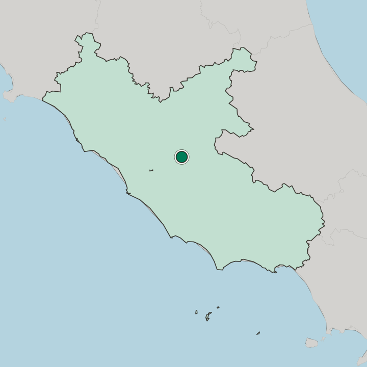 Map showing Guidonia Montecelio — In Lazio