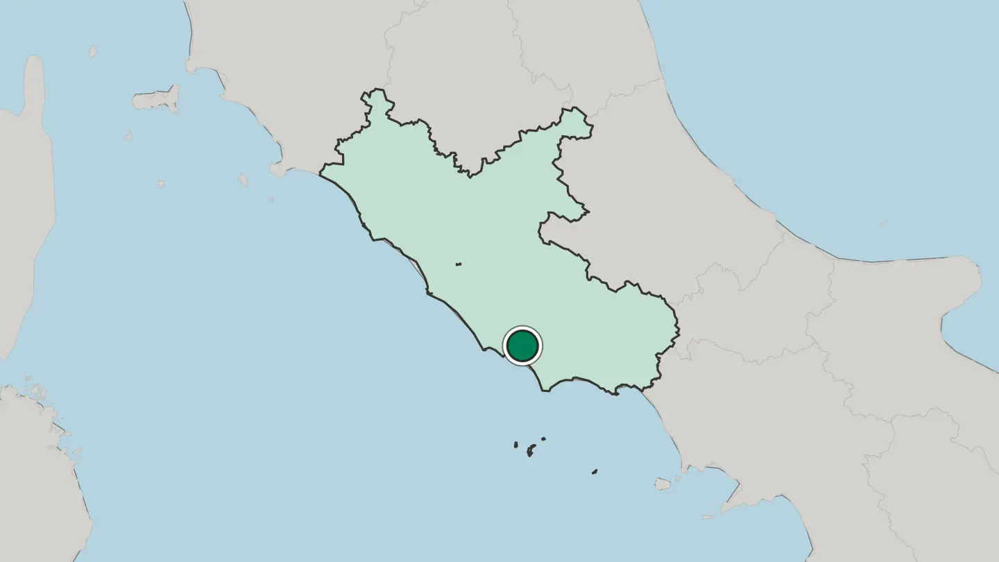 Map of Latina in Italy