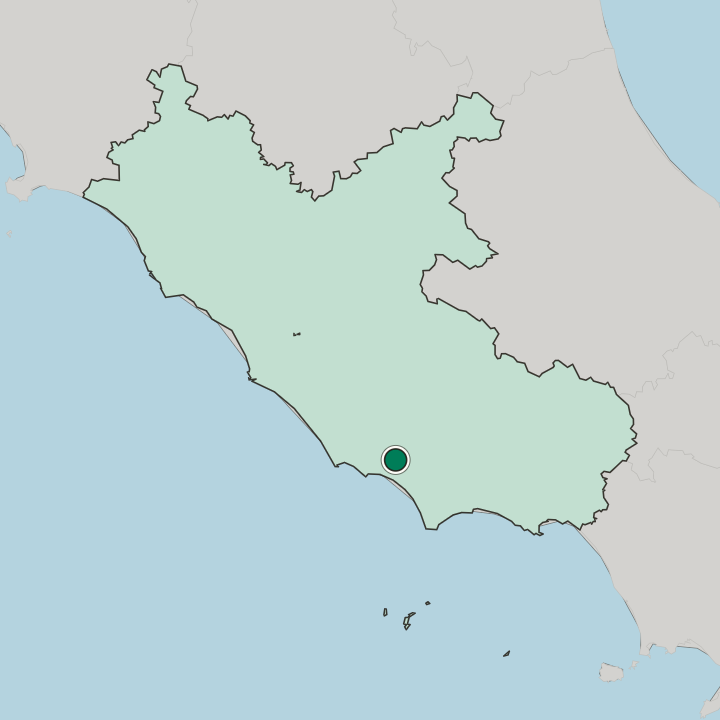 Map showing Latina — In Lazio
