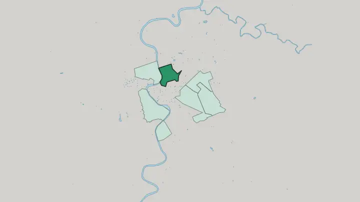 Map of Campo Marzio in Rome