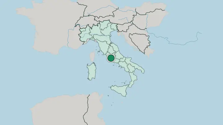 Map of Rome in Italy