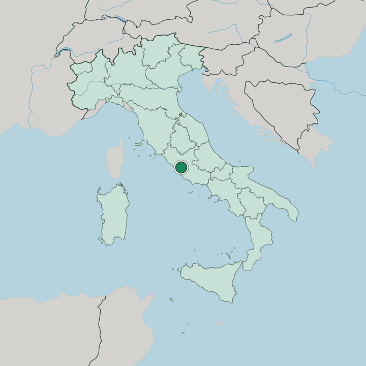 Map showing Rome — In Italy