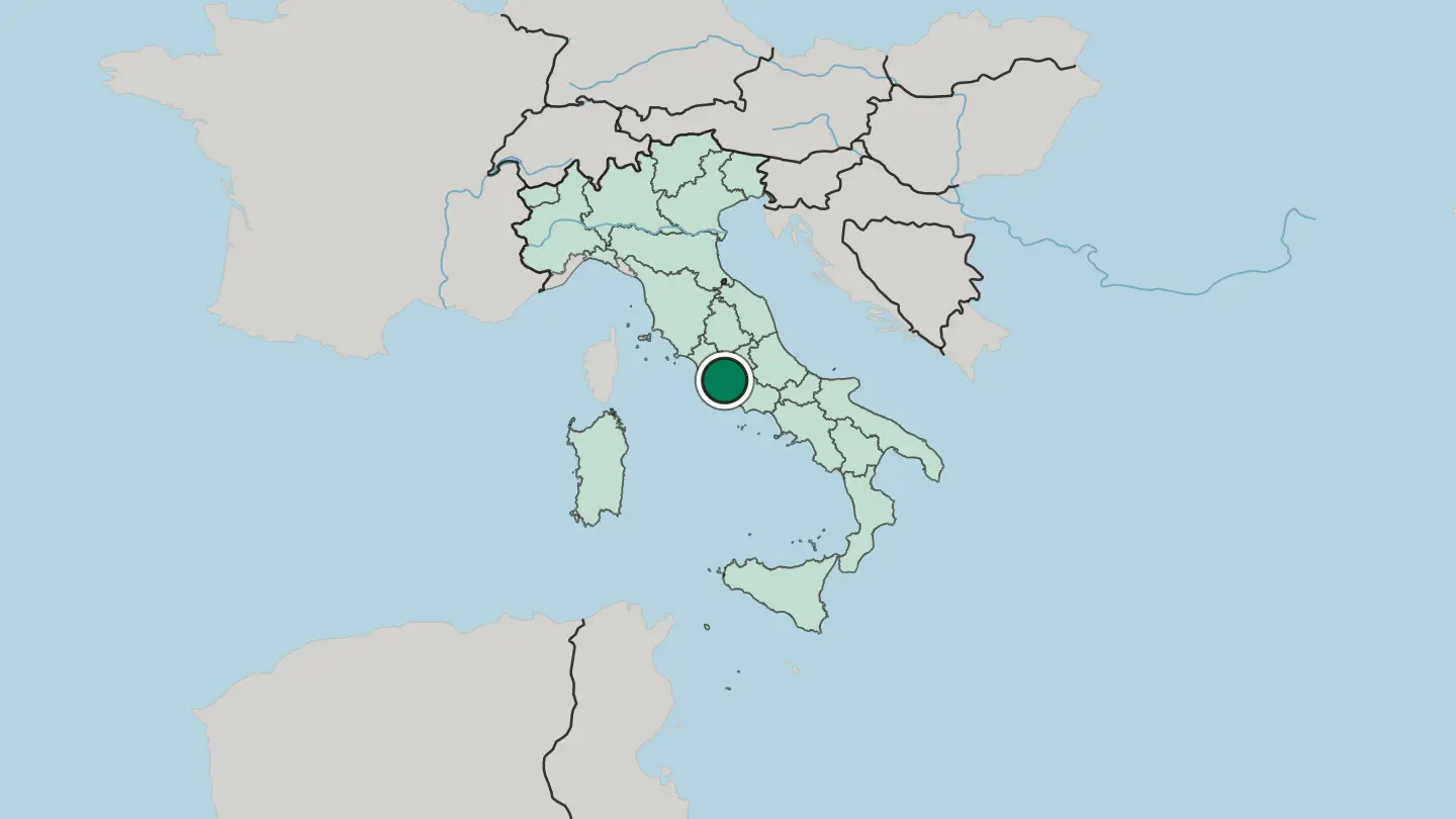 Map of Rome in Italy