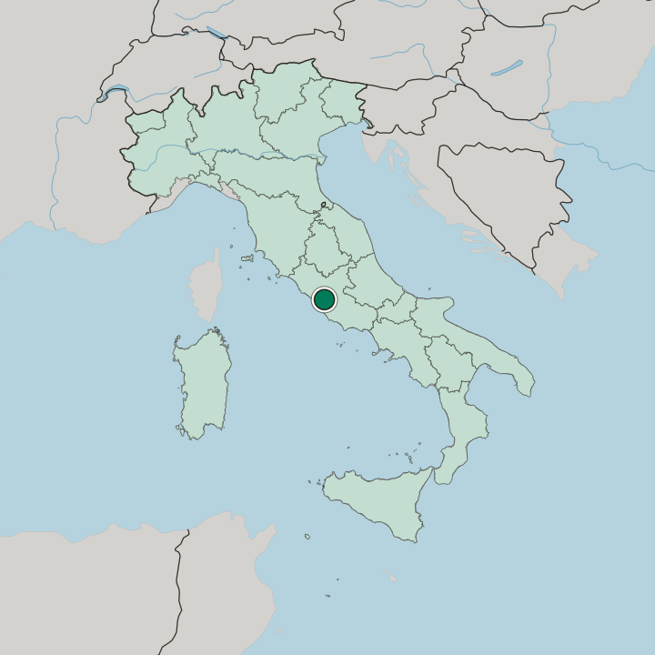 Map showing Rome — In Italy