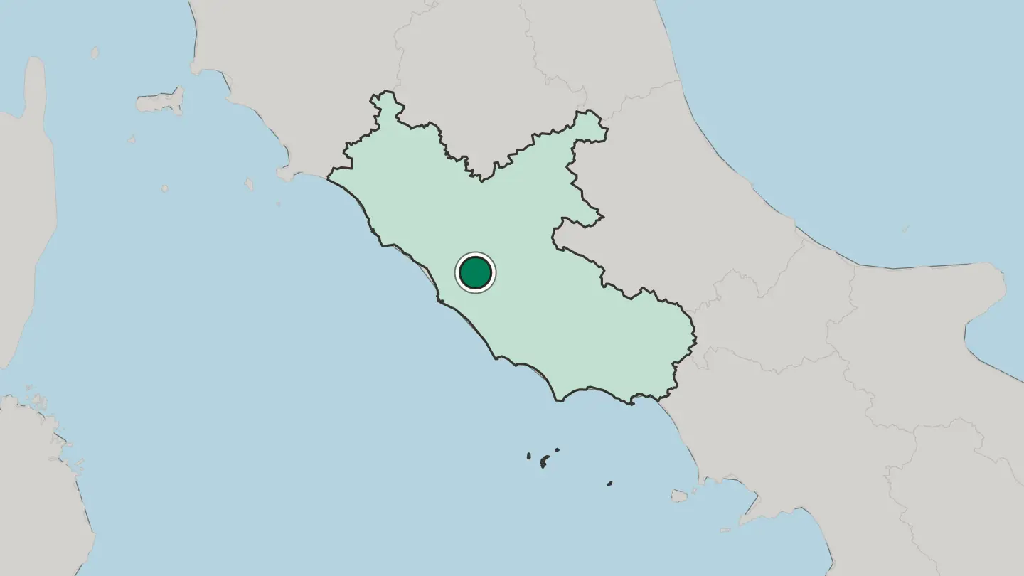 Map of Rome in Italy
