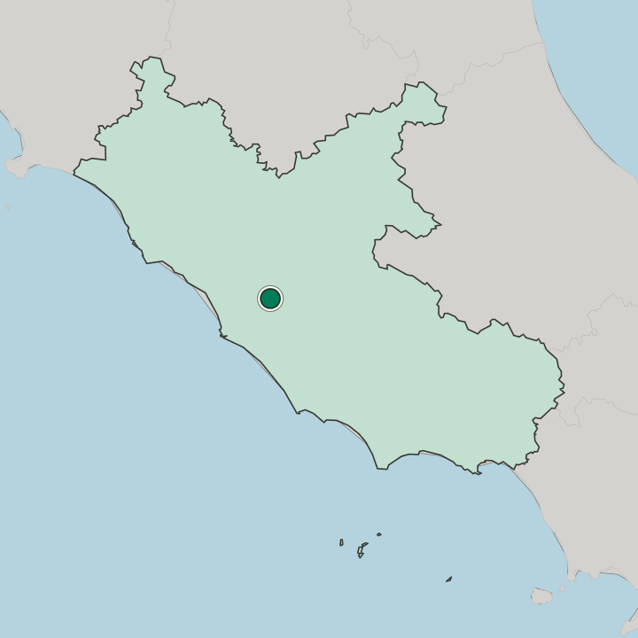 Map showing Rome — In Lazio