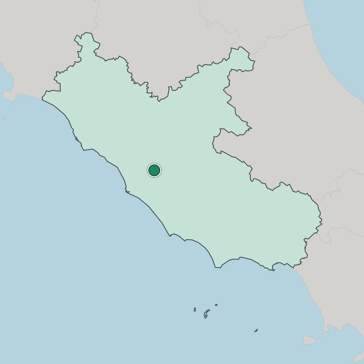 Map showing Rome — In Lazio