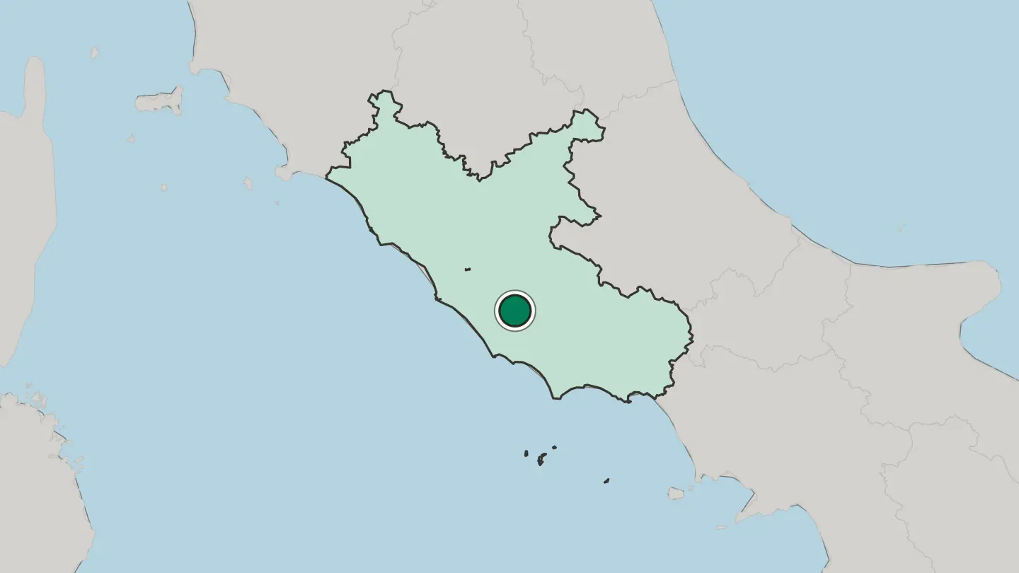 Map of Velletri in Italy