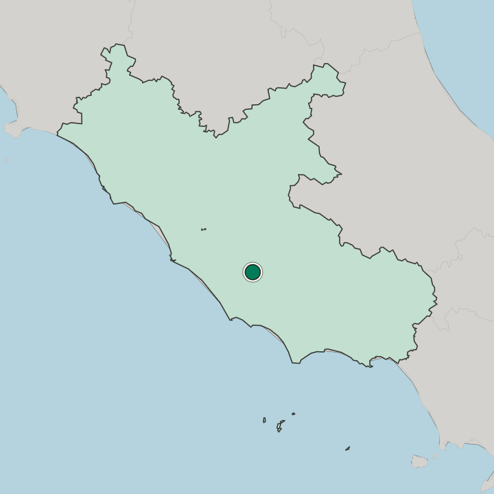 Map showing Velletri — In Lazio