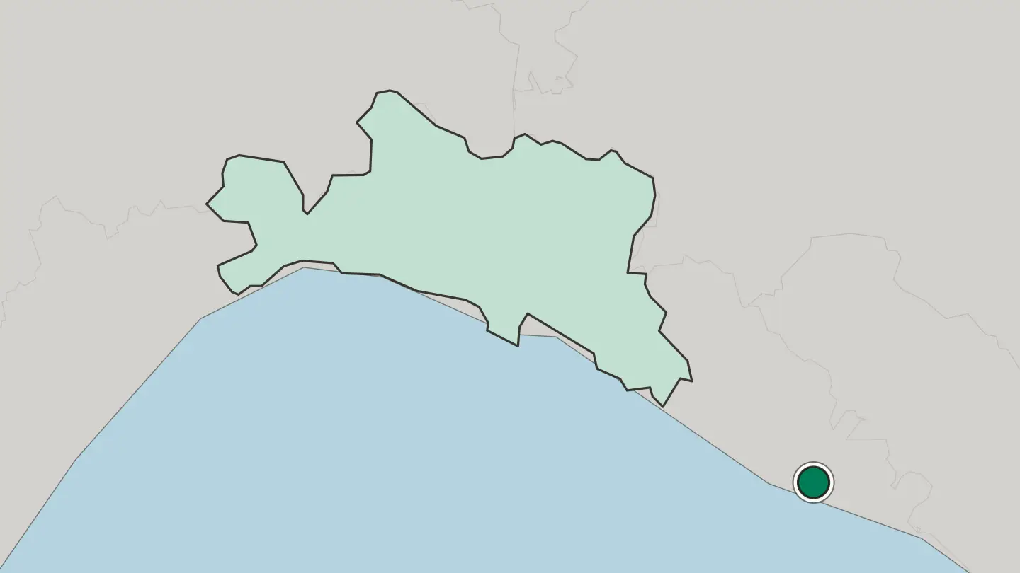 Map of La Spezia in Italy
