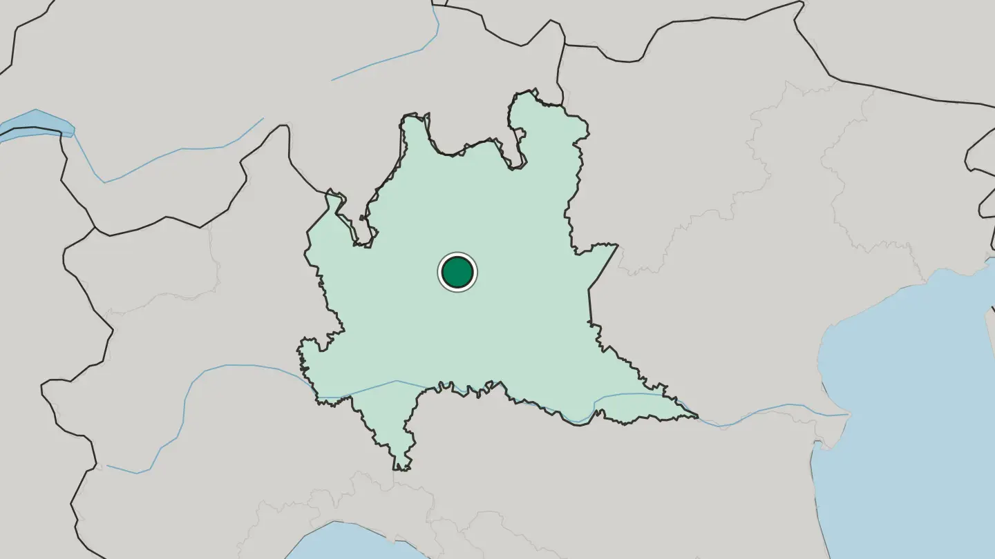 Map of Bergamo in Italy