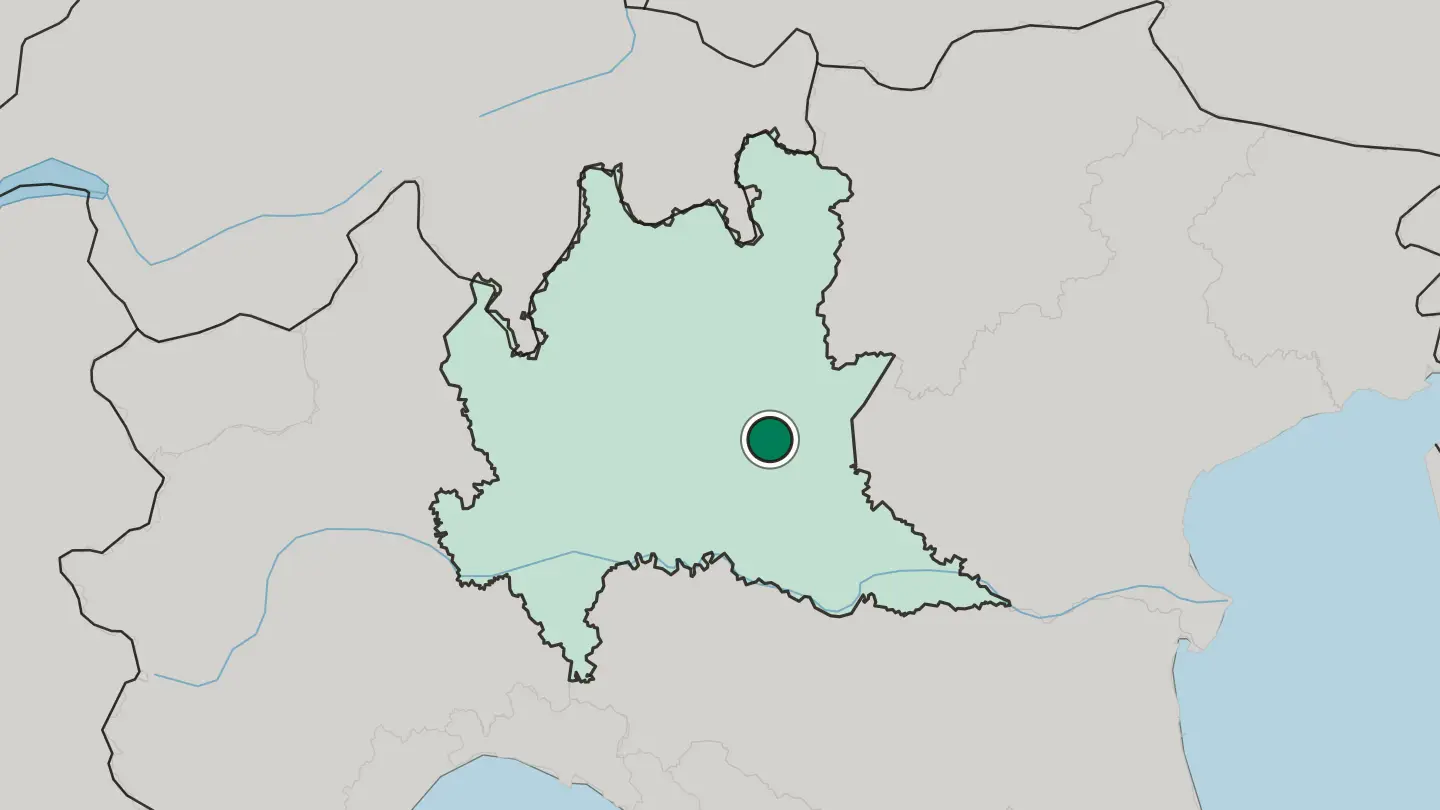 Map of Brescia in Italy