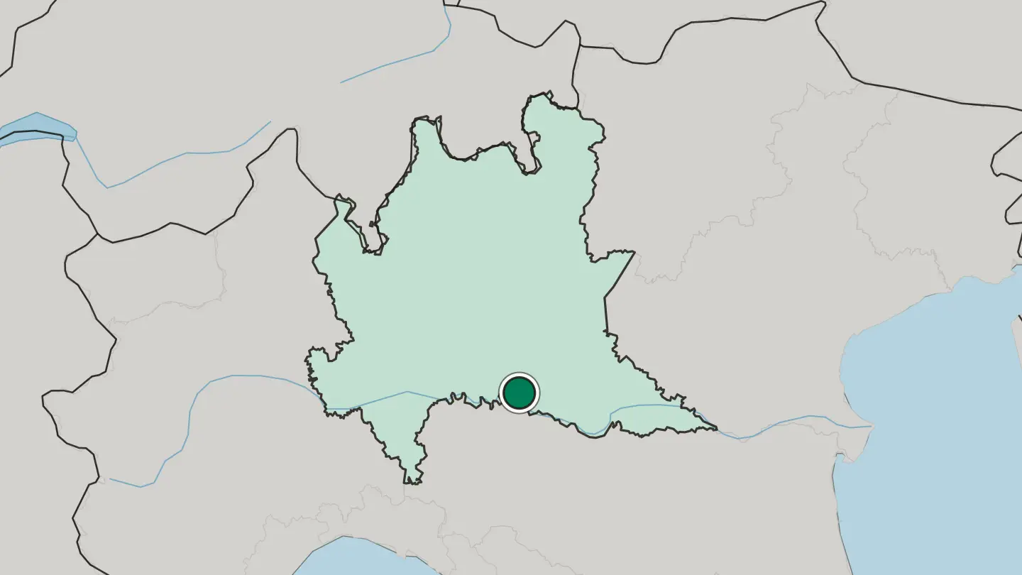Map of Cremona in Italy