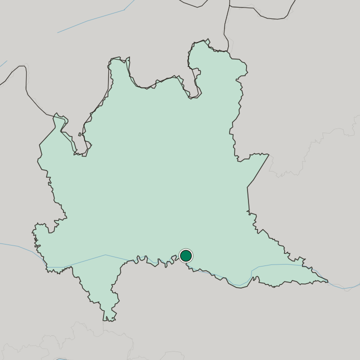 Map showing Cremona — In Lombardia