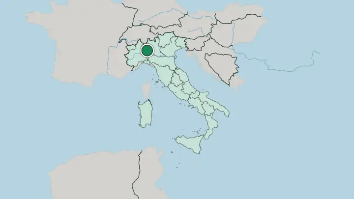 Map of Milan in Italy