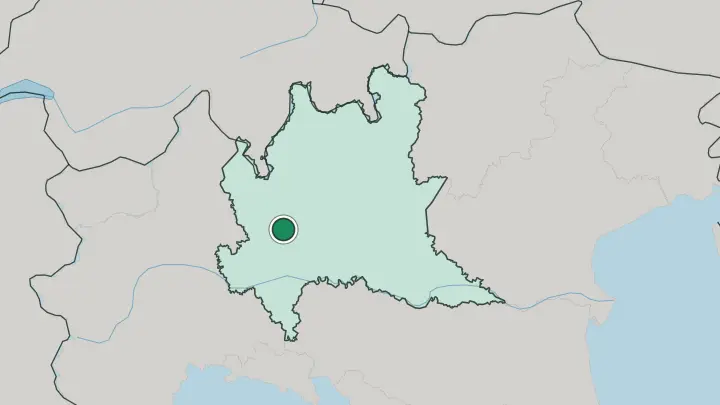 Map of Milan in Italy