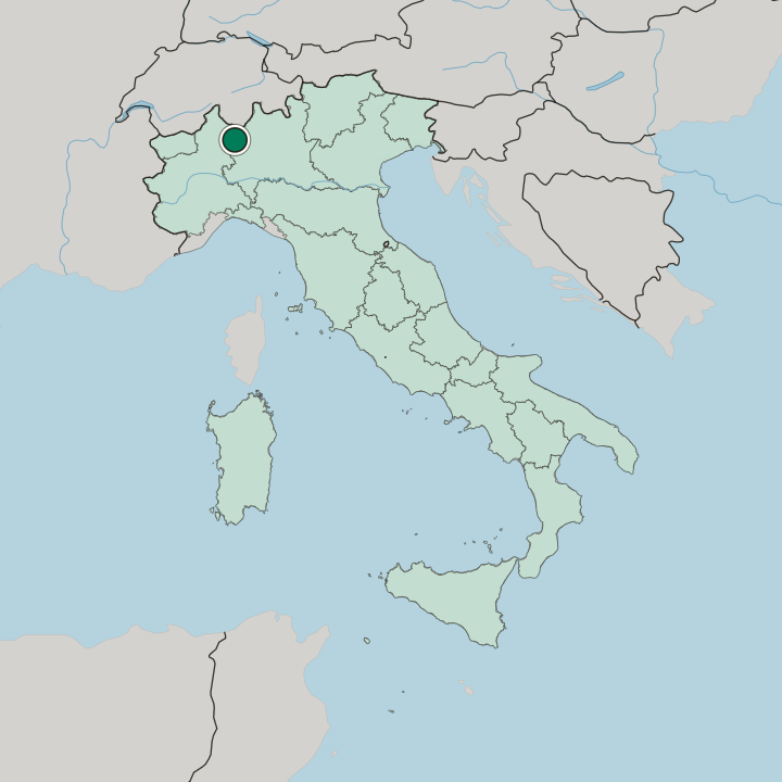 Map showing Varese — In Italy