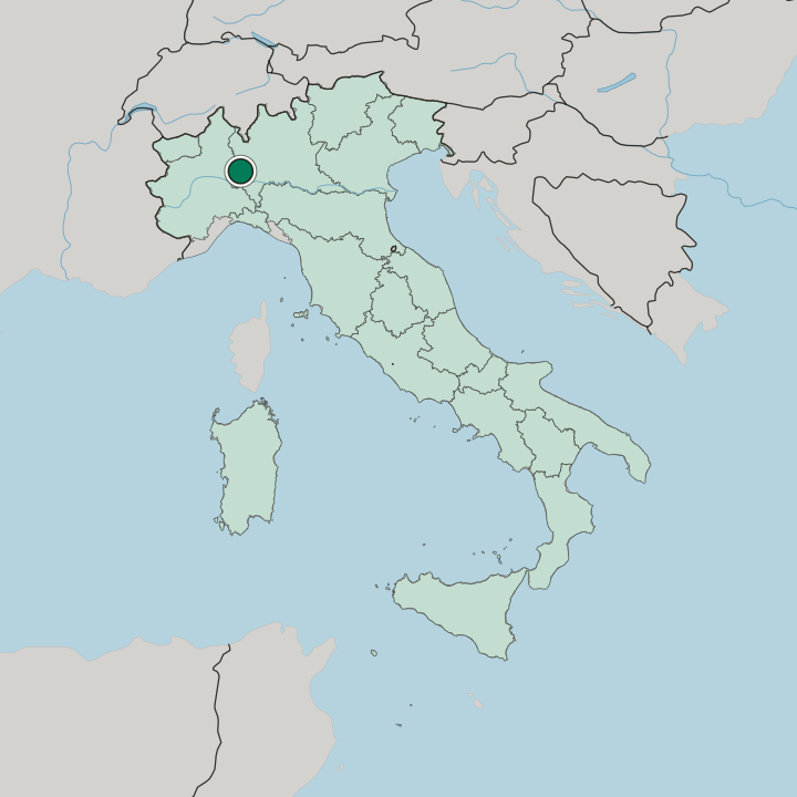 Map showing Vigevano — In Italy