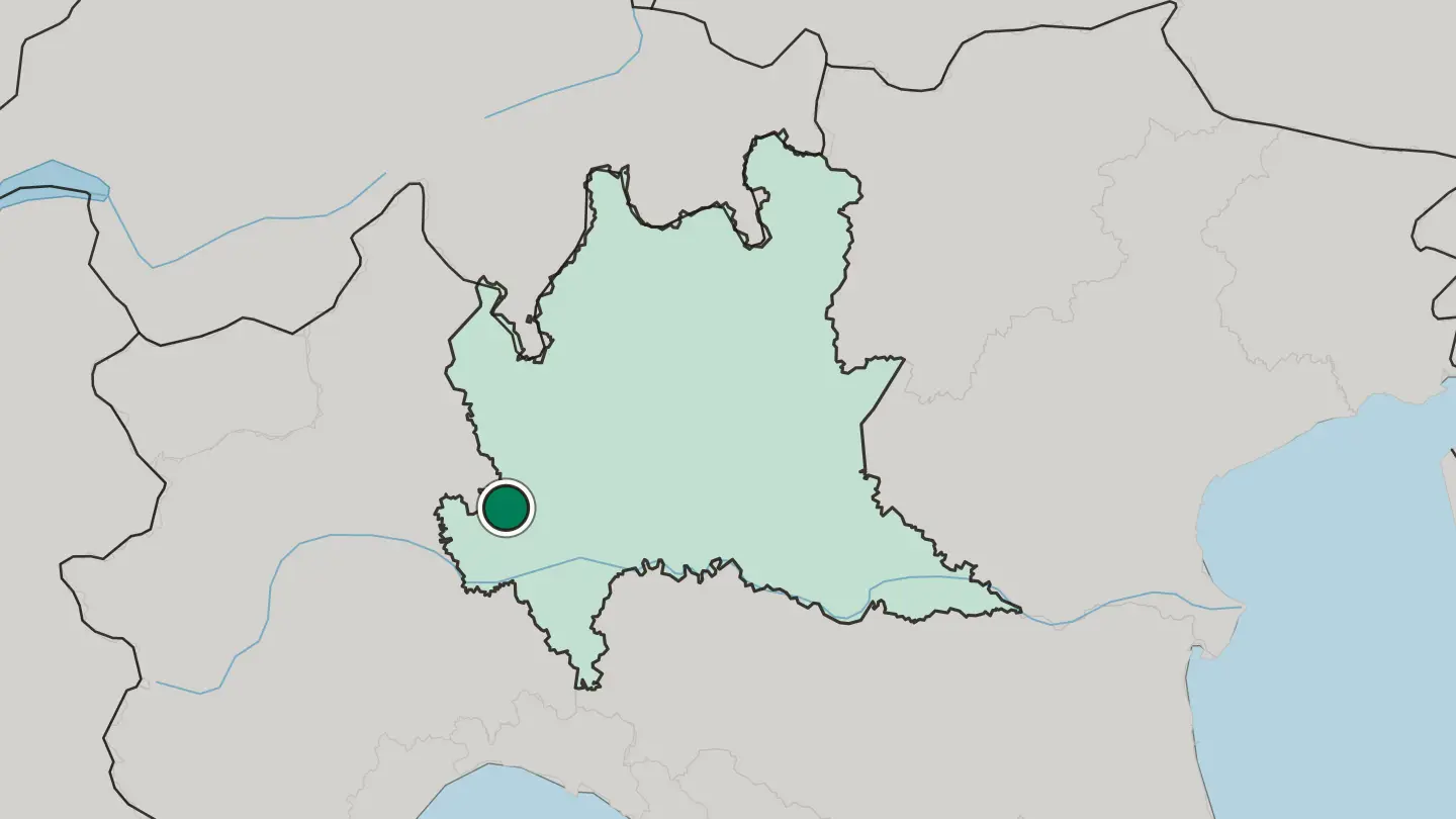 Map of Vigevano in Italy