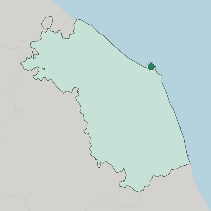 Map showing Ancona — In Marche