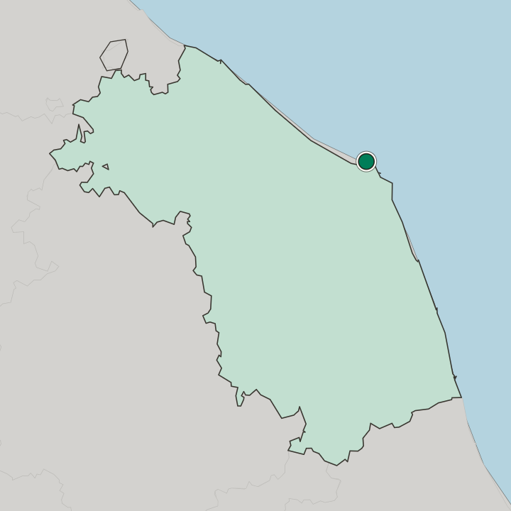 Map showing Ancona — In Marche
