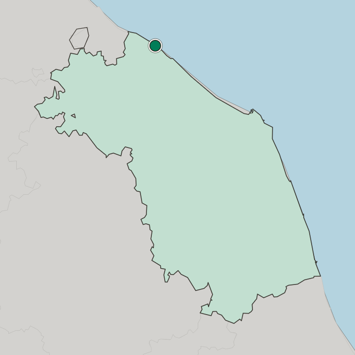 Map showing Pesaro — In Marche