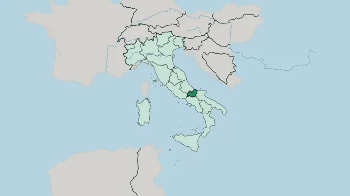 Map of Molise in Italy