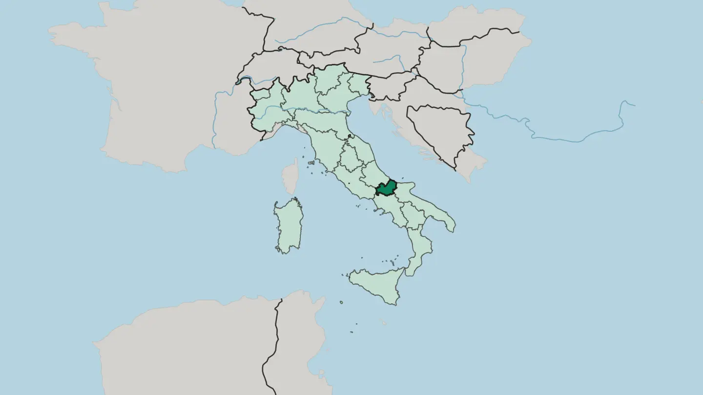 Map of Molise in Italy
