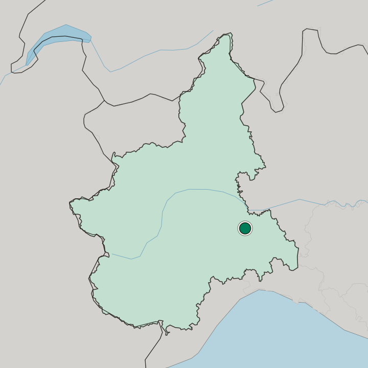 Map showing Alessandria — In Piemonte